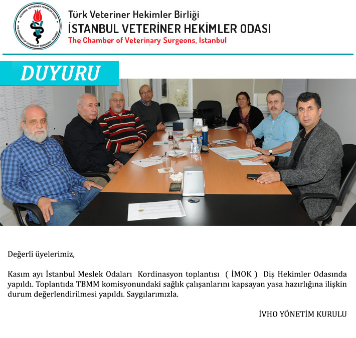 İstanbul Meslek Odaları Kordinasyon toplantısı ( İMOK )